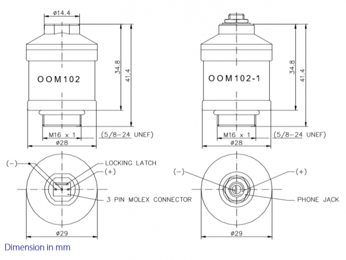 Wit van de de Zuurstofsensor van OOM102 Envitec het Medische Compatibel met mox-01 O2-Celsensor 0