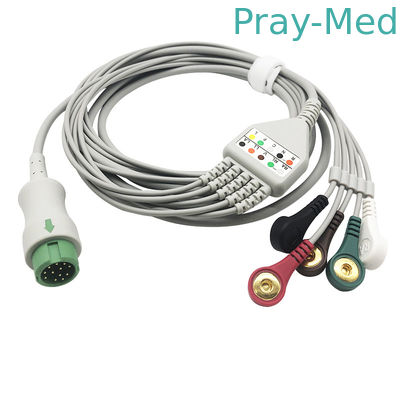 kopen Mindray Beneview T5/de Geduldige Kabel van T8 ECG voor Datascope 4.0mm Diameter online vervaardiging