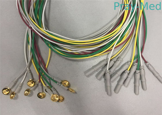 kopen De gouden Geplateerde Kabels van het Elektrodeneeg 1.2m/1.5m het Materiaal van de Lengtetpu Kabel online vervaardiging