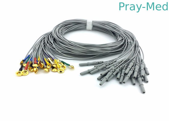 kopen Kabel van de Kopelektroden van het ziekenhuiseeg de Gouden, Emg Kabel voor EEG/EMG Machine online vervaardiging