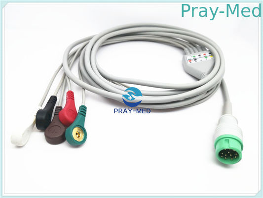 kopen 5 de Kabel van loodmindray Ecg, om 12 Kabels en Leadwires van Spelden Volwassen Ecg online vervaardiging