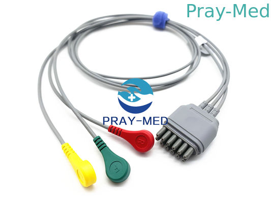 kopen 102cm Edan 3 lood Ecg Holter Cable For Telemetry Transmitter IT20/IT20ES online vervaardiging