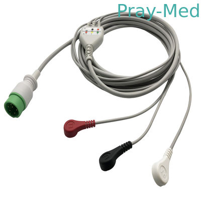 kopen Zoncare Hwatime 3.6m Kabels van TPU 6pin Ecg en leadwire voor Breuk/Klem online vervaardiging