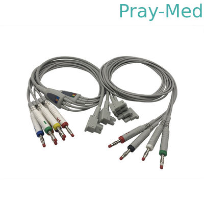 kopen HP/HP-electrocardiogramkabel met 10 Looddraden 2 Pin Connector Grey Color 989803151651 online vervaardiging