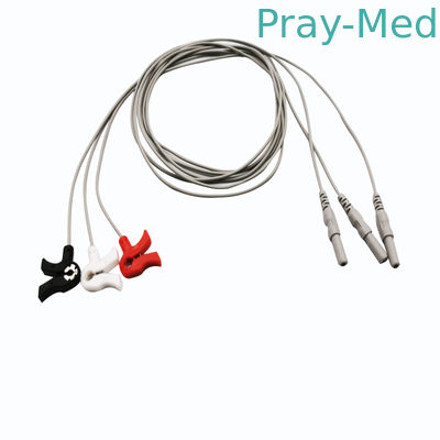 kopen Geen Steriele 10 Kabel 3 hoofd van Gray Din Type Neonate Ecg het Jasje van voet TPU online vervaardiging