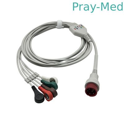 De originele kabel van 6pin ECG voor zoncare 3/5 Lood Ééndelige ECG Kabelbreuk