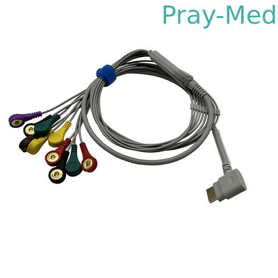 Rencare 10 Loodecg Holter Cable Grey TPU Materieel Onverwacht Beëindigen 1.1m
