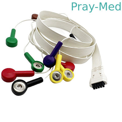 Mortarax12 10 Lood ECG Holter Cable Snap/Klemtype voor Registreertoestelmonitor