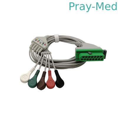 15Pin 3lead/5lead Compatibel Direct Connect ECG Kabel AHA 3.6m Fukuda Denshi