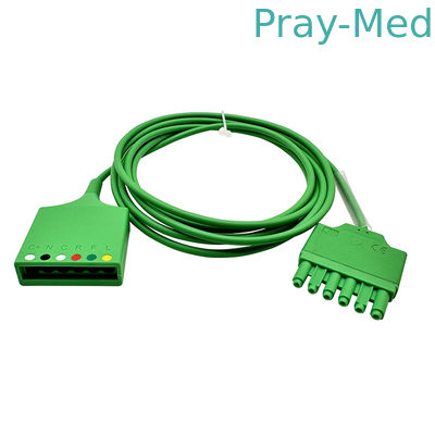 Single Pin ECG Verlengkabel Compatibel Drager MS16256 Groen- 2m