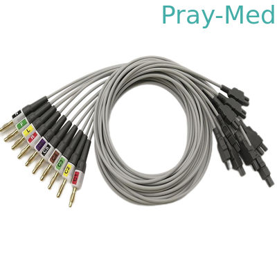 GE-CAM 14 de Draad TPU 0.9M 2016032-001 van het electrocardiogramecg Lood met Banaan/Klemadapter