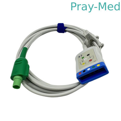 2.4m 12PIN GE ECG het materiaal van het het Loodtpu Jasje van Boomstamkabel 3 of 5