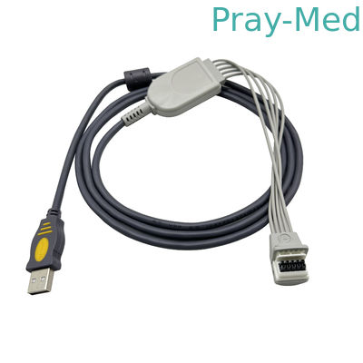 De veel Infrarode 3.0m Holter ECG adapter van Kabelusb voor Mortara H3 Mortara 10 speld 145cm