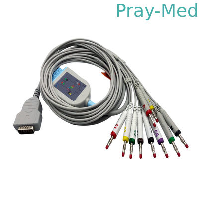 15 Pin Ekg kabel één stuk 10 leidingen met banaan 4.0 Tpu jas 2029893-001