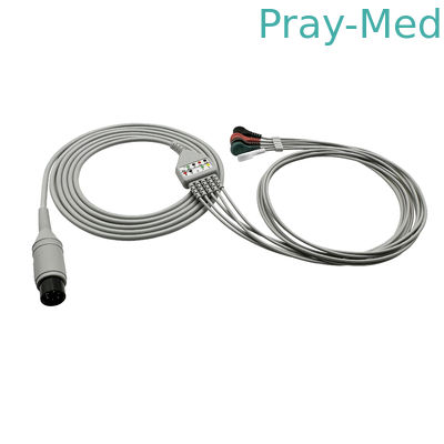 Compatibele Mindray ECG-trunkkabel 6 pin 3 of 5 leidingen Pm8000 Pm9000