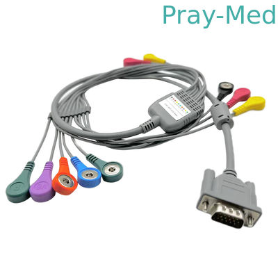 ECG Lead ECG Holter Monitoring System Kabel voor Changchun Digital 15 Pin Lengte 0,9m