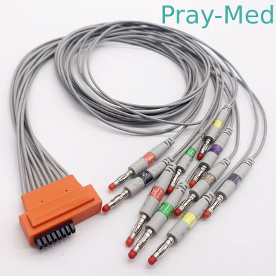 Cardioline 10 Loodecg Kabel 0.9m Holter Cable Snap Connector