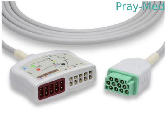 10 de Kabel van het loodelectrocardiogram voor Zonne het Antwoordapparaat 2000 2.4m van Reeksge Medische Lengte