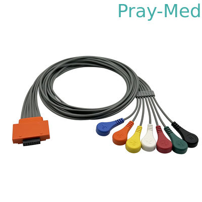ECG Holter Cable voor Cardioline Walk400h 5 7or10 Lead Snap Connector 16pin