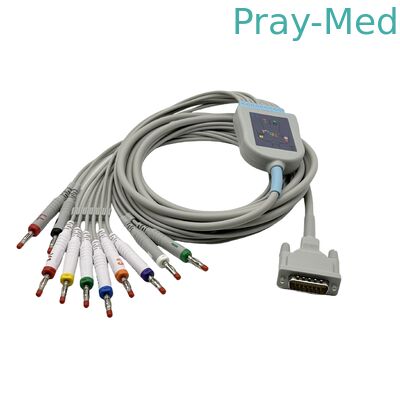 De Kabel AT1/2 van het Schillerelectrocardiogram met Lange Schroefob 15 SPELDschakelaar 5.0mm Dia