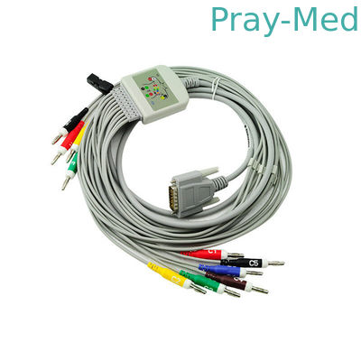 AHA-het Koord van het het Loodelectrocardiogram van ijs 10 met Banaan 3.6m OB 15 Schakelaar Newtech 1206