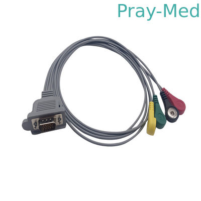 DMS 4 Loodecg Geduldige Kabel 0.9m Holter Cable Snap Clip Banana-Schakelaar
