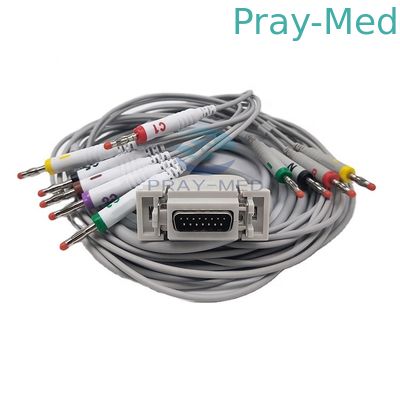 Siemens/Hellige 10 de Kabel van het Loodelectrocardiogram met banaan 4,0 3.6m AHA/IEC
