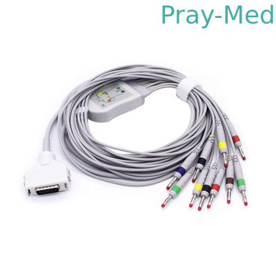 De Ééndelige ECG Kabel van Fukudadenshi, de Duurzame van de de Speldschakelaar van OB 15 Kabel van Ecg