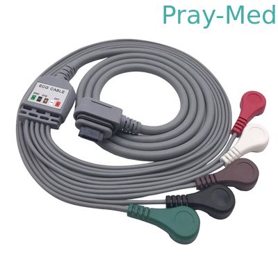 5/7 kabel van lood onverwachte ECG GE MAKRELEN holter met breuk, CEI 2.5m Grey Color 2008594-001/2008594-002/2008594-004