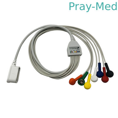 Van het de Gezondheidszorgregistreertoestel van Duitsland Makrelen 7 Lood Holter Cable 1.1m Onverwachte Schakelaar