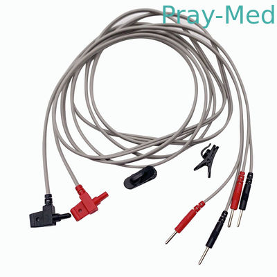 De Geduldige Kabel van ECG voor NMES-Apparaten die Therapiedraad 1.5m slikken pvc-Wit of andere kleur