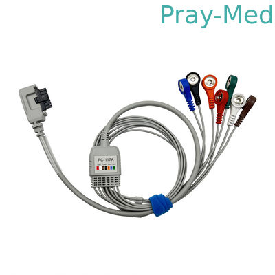 Noordoosten 7 Lood Holter Cables With Snap End 0.9m TPU-Jasje